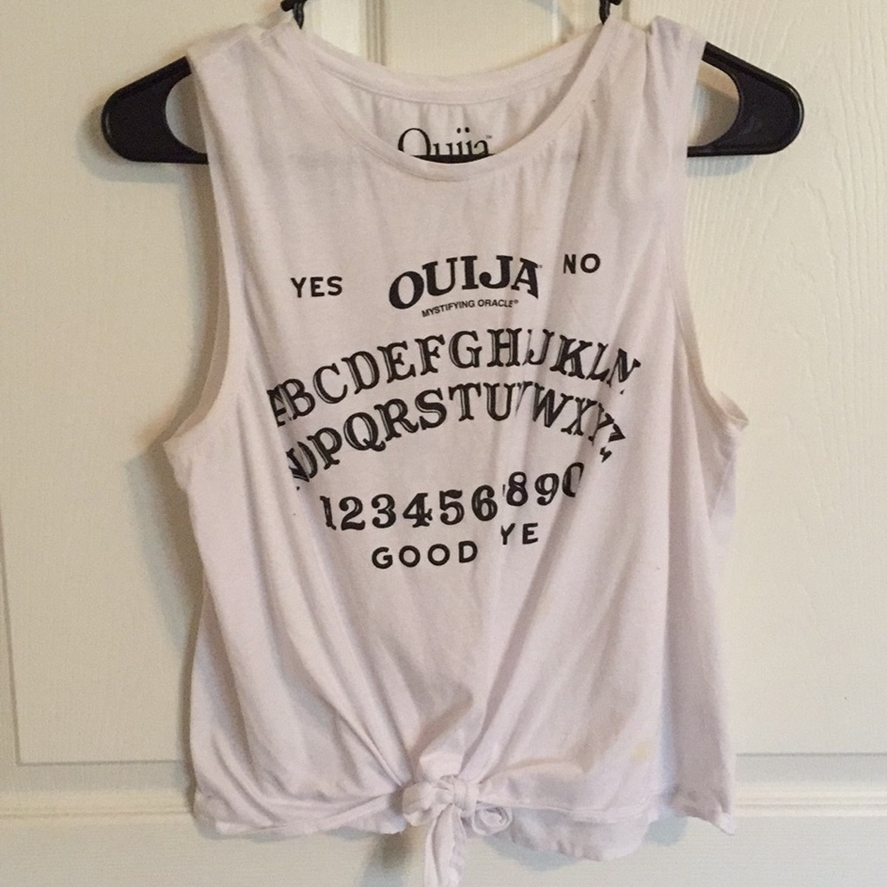 Oujia cropped tie shirt